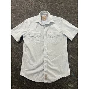 Mens Rafter C Pearl Snap Shirt Short Sleeve Pro Flex 45 Performance Paisley Med